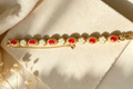 Vintage Ruby & Pearl Bracelet
