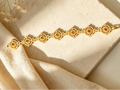 Golden Compass Floral Bracelet